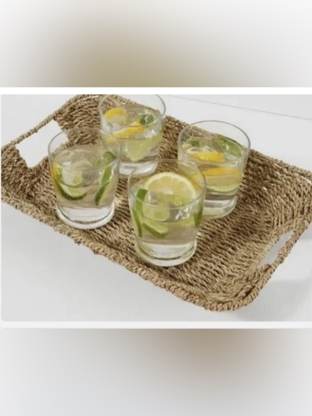NWT New Draper James Woven Seagrass
15X10 Tray Natural Organic Organize